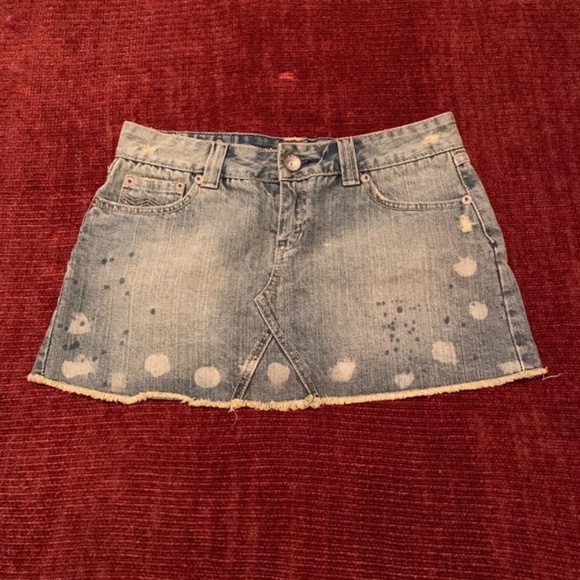 Blue Denim Super Short Skirt - Picture 1 of 7
